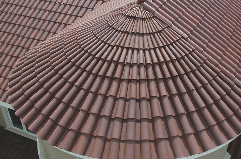 graduated and tapered tile roof
